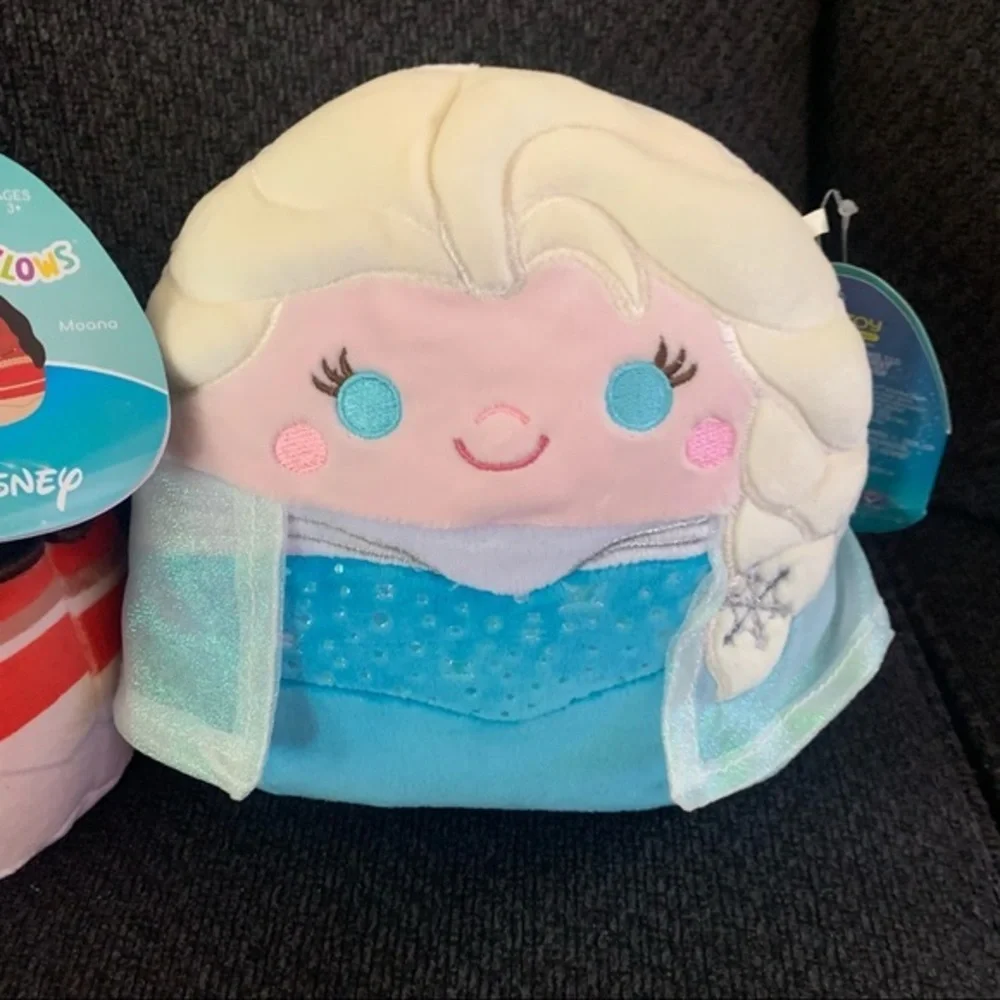🦩NWT Disney Squishmallows Moana And Frozen Elsa 6.5” HTF Princess - Picture 3 of 5